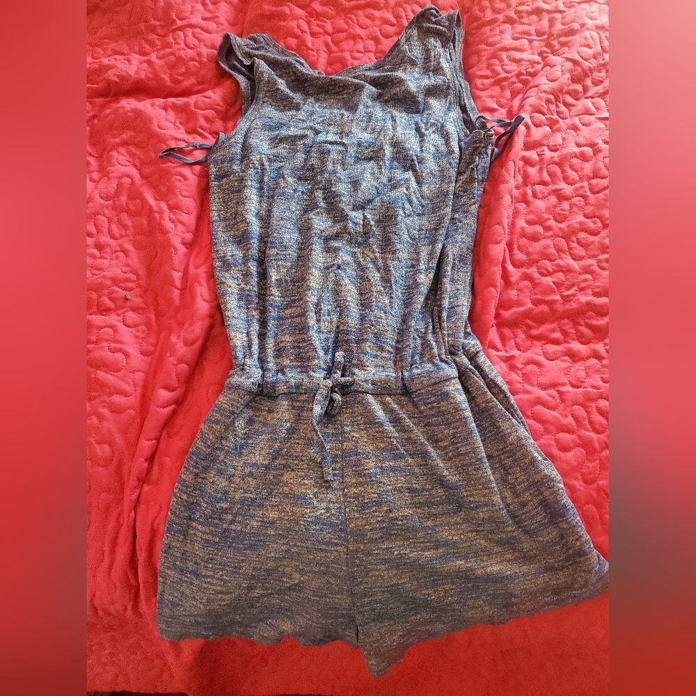 Blue Sleeveless Romper